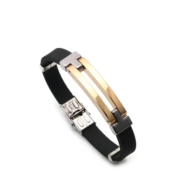 Bracelets en silicone plaqué or