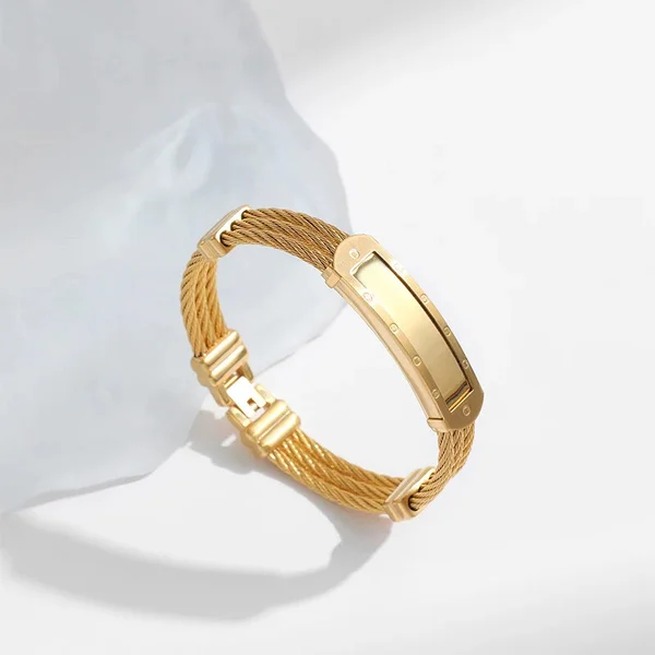 Bracelet cubain en acier inoxydable