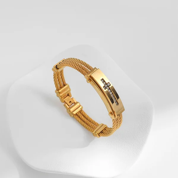 Bracelet cubain en acier inoxydable