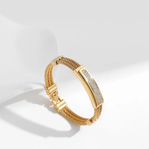 Bracelet cubain en acier inoxydable