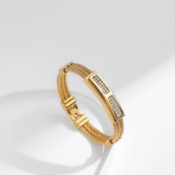 Bracelet cubain en acier inoxydable