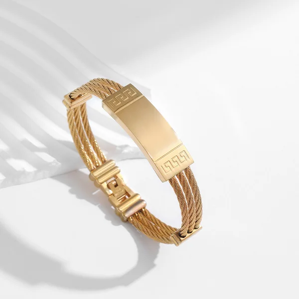 Bracelet cubain en acier inoxydable